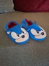 Sonic The Hedgehog Slippers, Toddler Size 10, Great Condition,