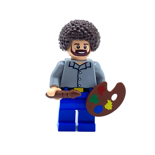 Bob ross minifigure fun - bob,