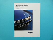 Brochure/Price List Saab 9000 CS, CSE, Aero, CD, CDE and Griffin - 06/95