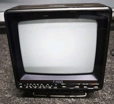 Ross RTV-7 Portable 7" CRT TV AM/FM Radio, Vintage 1980s, Black Untested