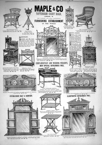 Original old antique print - old,