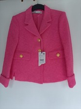 Zara Pink Boucle Tweed Cotton