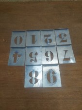 Vintage Metal Number Stencils