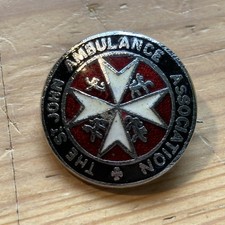 Vintage enamel badge st john - vintage,