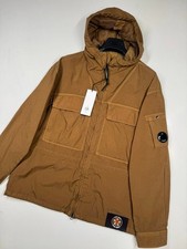 CP Company 150A Taylon P hooded zipped overshirt in toffee - Large     / p2p 25”