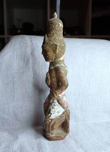 Antique wooden buddha - antique,