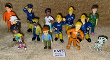 13x COLLECTIBLE FIREMAN SAM PVC MINI FIGURES / CAKE TOPPERS 5-6cm TALL RARE HTF