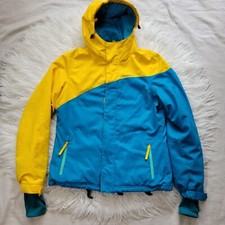 O’Neill Escape Series Ski Jacket Big Girl Size 12 Regular Waterproof Yellow Blue
