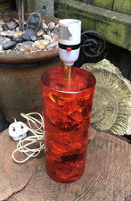 Vintage Italian Prova shatterline lucite table lamp mid century 1960/70s 13"