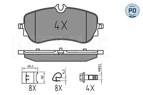 Brake pad set disc - brake,