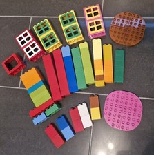 Lego Duplo Mixed Bundle Colours 2x2 2x3 2x4 2x6 Bricks Slim Windows 87084 4066 