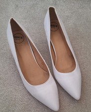 White Kitten Heel Pointed Toe