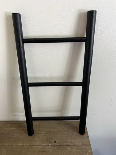 Black decorative ladder - black,
