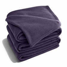 Faux Fur Fleece Throw Blanket