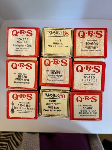 Player piano rolls including - 9,
