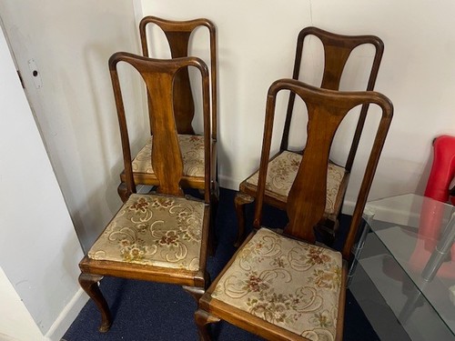Edwardian high back - chairs, x4