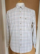 HOGGS of FIFE Balmoral Luxury Tattersall Check Shirt 15.5 Long Sleeve 42" XL