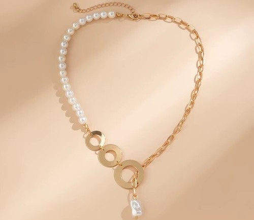 Zara chunky gold pearl - zara,