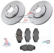 FOR RENAULT TRAFIC 1.9 2.0 2.5 DCi  2001-2014 FRONT 2 BRAKE DISCS & PADS SET