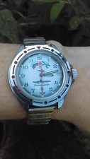 VOSTOK Komandirskie Russian NAVY Amphibia Mechanical USSR RARE WATCH(READ INFO)