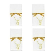Lodge White with Gold Stag