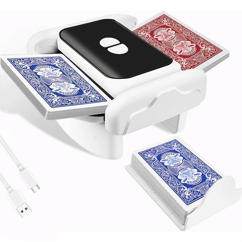 Automatic card shuffler and - card,