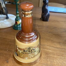 Bells Whisky Empty Bell Shape Bottle With Stopper 6: 2/3 Size Made By Wade 
