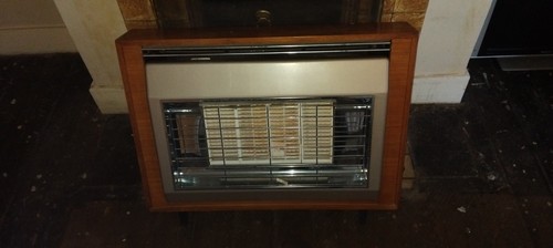 Vintage gas fire heater - vintage,