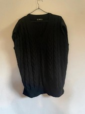 Black knitted arran vest