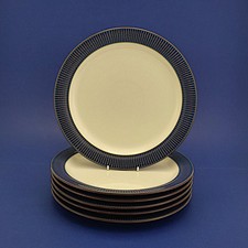 Six Denby Storm Ribbed Plum