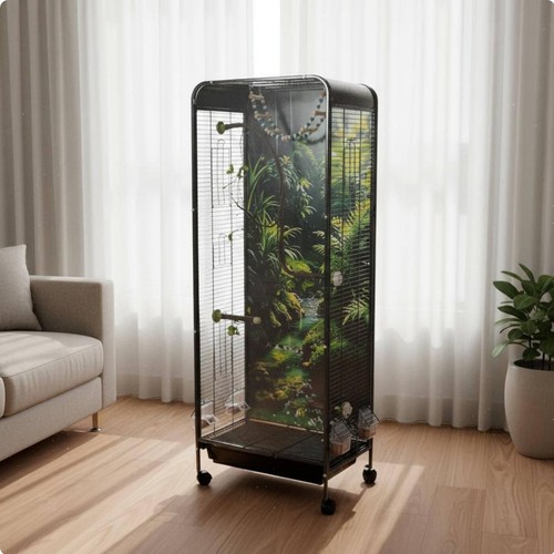 Rolling parrot aviary with - rolling,