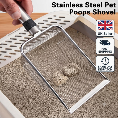 Metal cat litter scooper - cat,