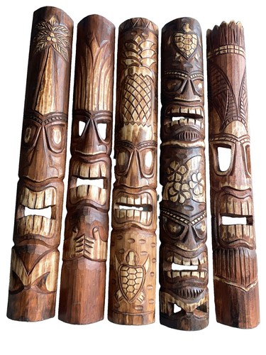 Set tiki mask - tiki,