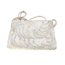 Vintage Satin Beaded White