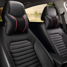 Leather knitted car seat - knitted,