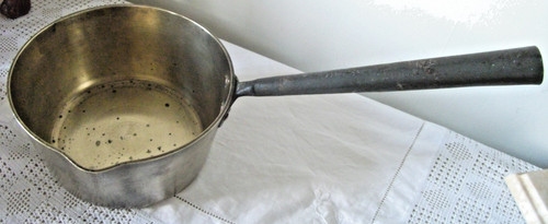 Vintage heavy brass pan with - brass,