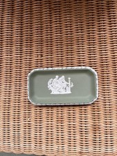 Wedgwood green cameo pottery dish rectangular 15cms by 8cms.