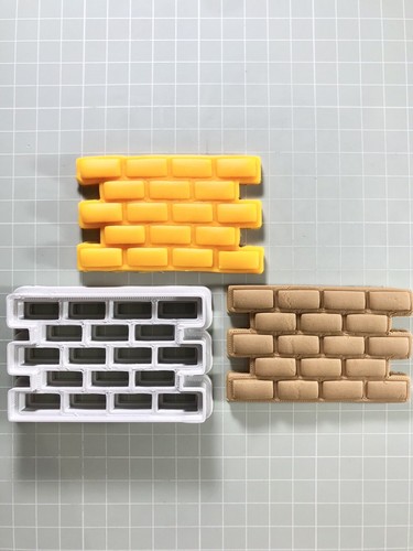 Brick wall fondant pastry - brick,