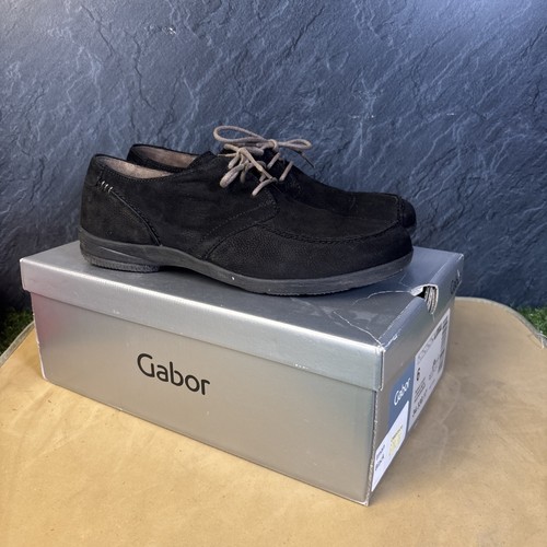 Gabor oman black nubuck ladies - nubuck,