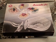 Vintage Avocado Serving Dishes