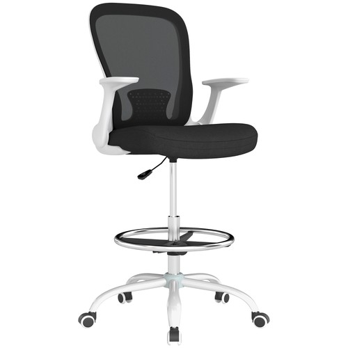 Homcom mesh draughtsman chair - mesh,