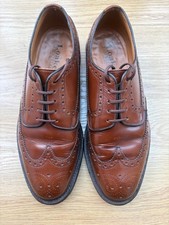 Vintage Loake Shoemakers Brown Leather Braemar Brogue Mens Shoes SIZE UK 9F