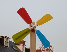 OMN  DIY HANDMADE OUTDOOR   PLASTIC GARDEN WINDMILL  BLADES. EASY TO FIT SET. mc