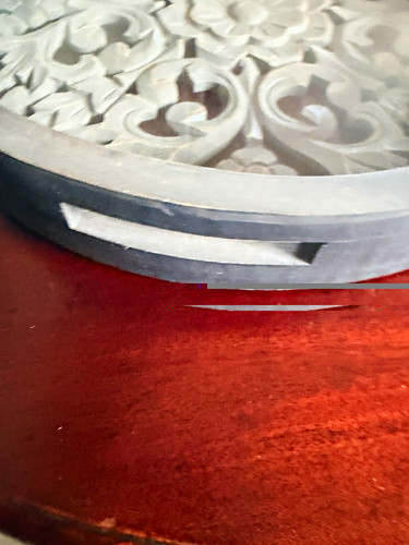 Set two round grey painted - two,