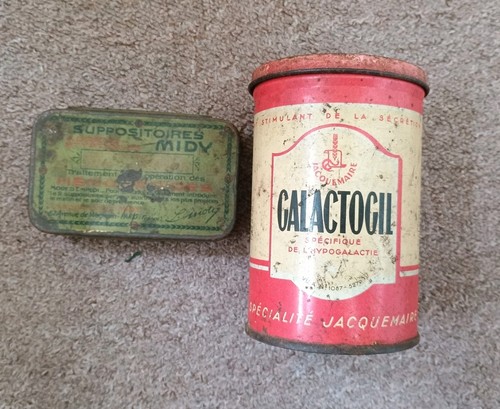 Two old french tins - two,