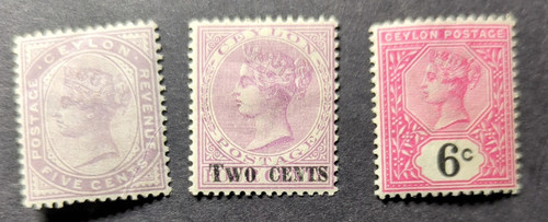 Ceylon stamps cat 9 - ceylon, mm