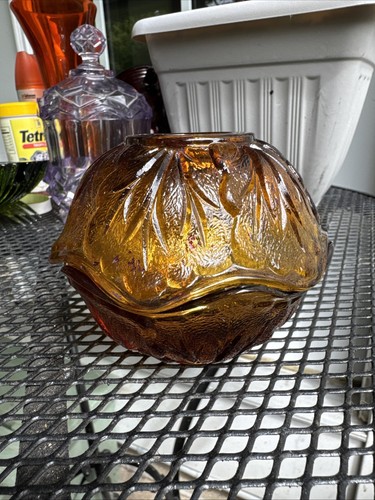 Vintage amber indiana glass - indiana,