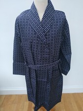Somax Men's Luxury Lightweight Cotton Dressing Gown – Blue Large BNWT