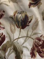 Laura Ashley Gosford Paprika Curtains exc  lined 100”Wx 88”D ring top full lngth