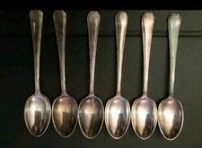 6 X Vintage Silver Plated Teaspoons Boxed.  Stamped.